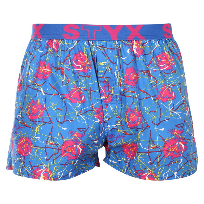 Pánské trenky Styx art sportovní guma Jáchym srdíčka (B1358) XXL, trenýrky