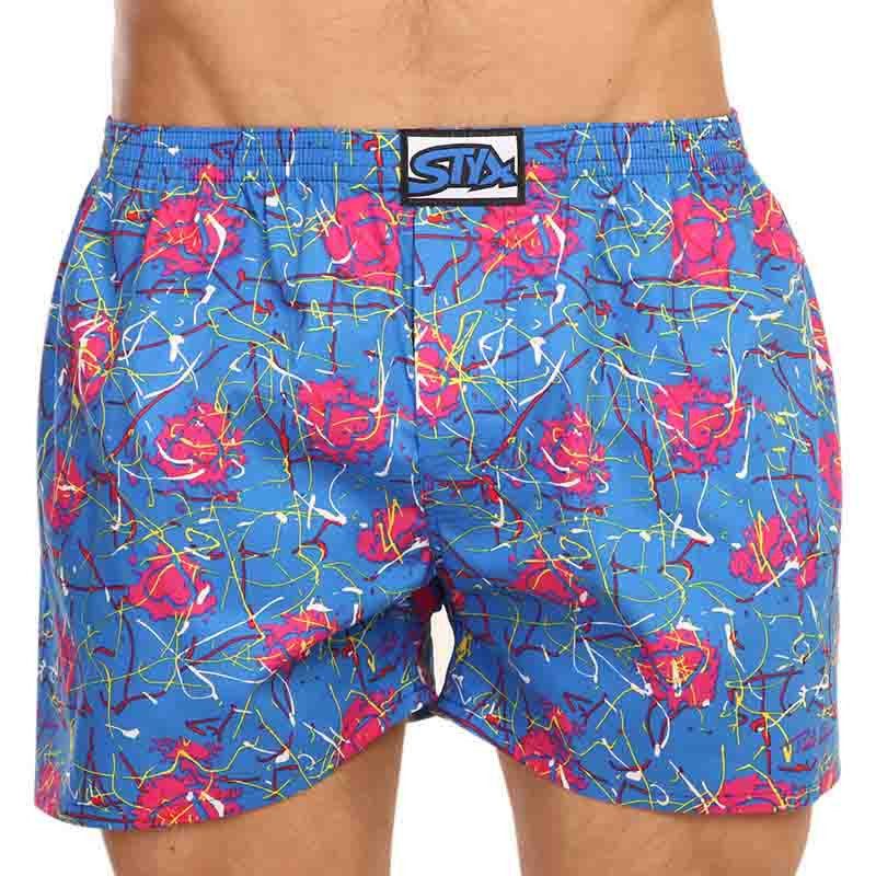 Pánské trenky Styx art klasická guma nadrozměr Jáchym srdíčka (E1358)  4XL, trenýrky