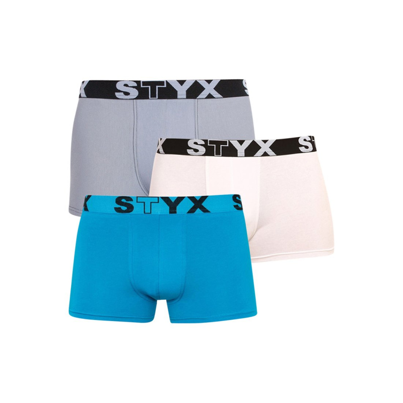 3PACK pánské boxerky Styx sportovní guma vícebarevné (G969106167) M, trenky / trenýrky