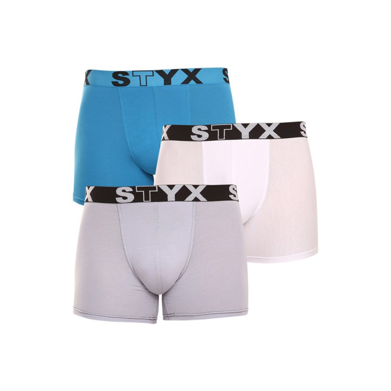 3PACK pánské boxerky Styx long sportovní guma vícebarevné (U9696167) XL, trenky / trenýrky