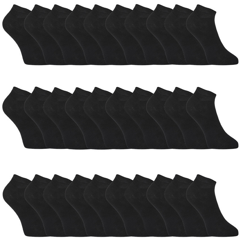 30PACK ponožky Styx nízké bambusové černé (30HBN960) XL