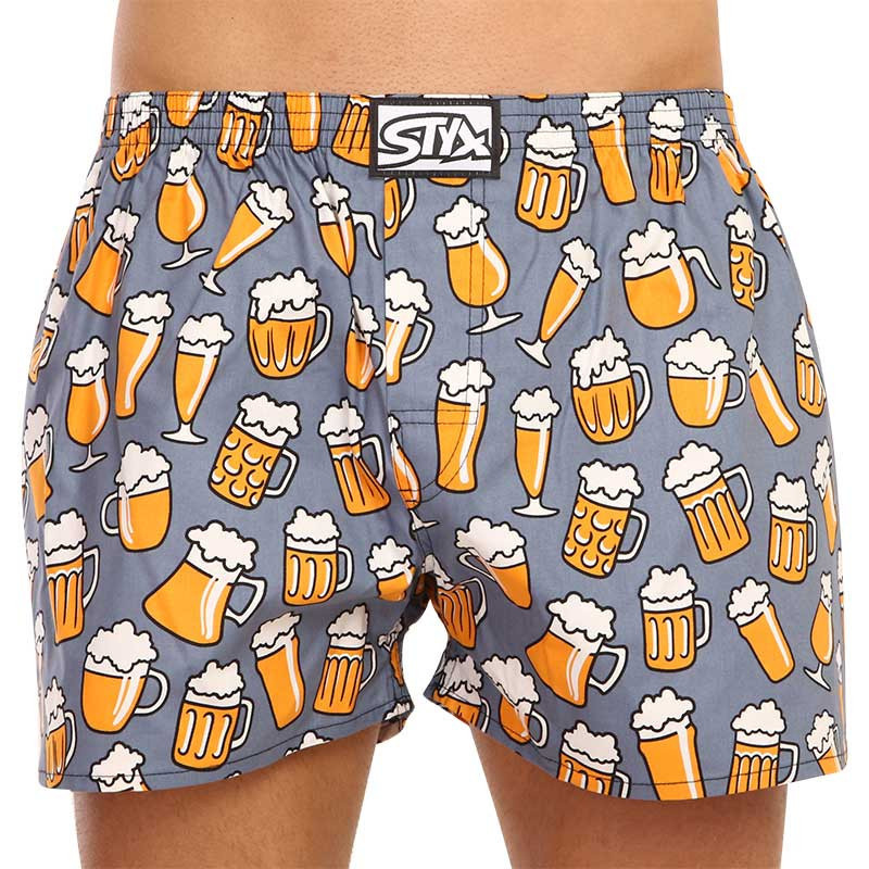 Pánské trenky Styx art klasická guma nadrozměr pivo (E1357) 4XL, trenýrky