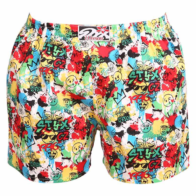 Dámské trenky na spaní Styx emoji (DTD954) XL, trenýrky