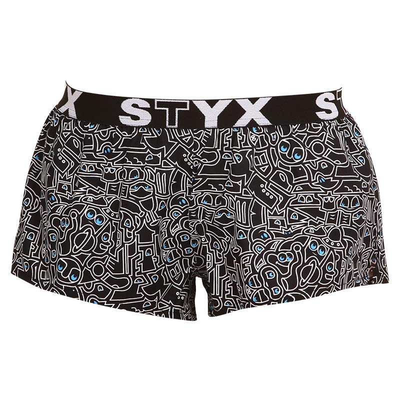 Dámské trenky Styx art sportovní guma doodle (T1256) XL, trenýrky
