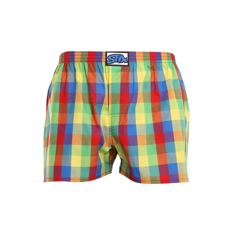 Pánské trenky Styx klasická guma vícebarevné (A925) XL, trenýrky