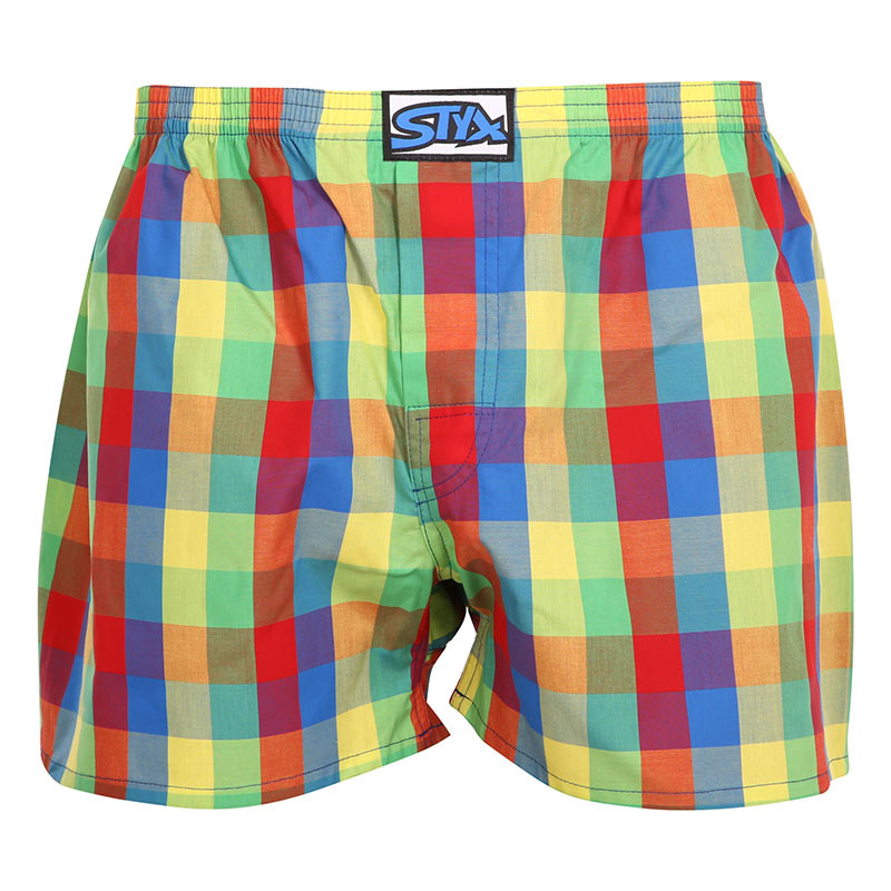 Pánské trenky Styx klasická guma vícebarevné (A925) XL, trenýrky