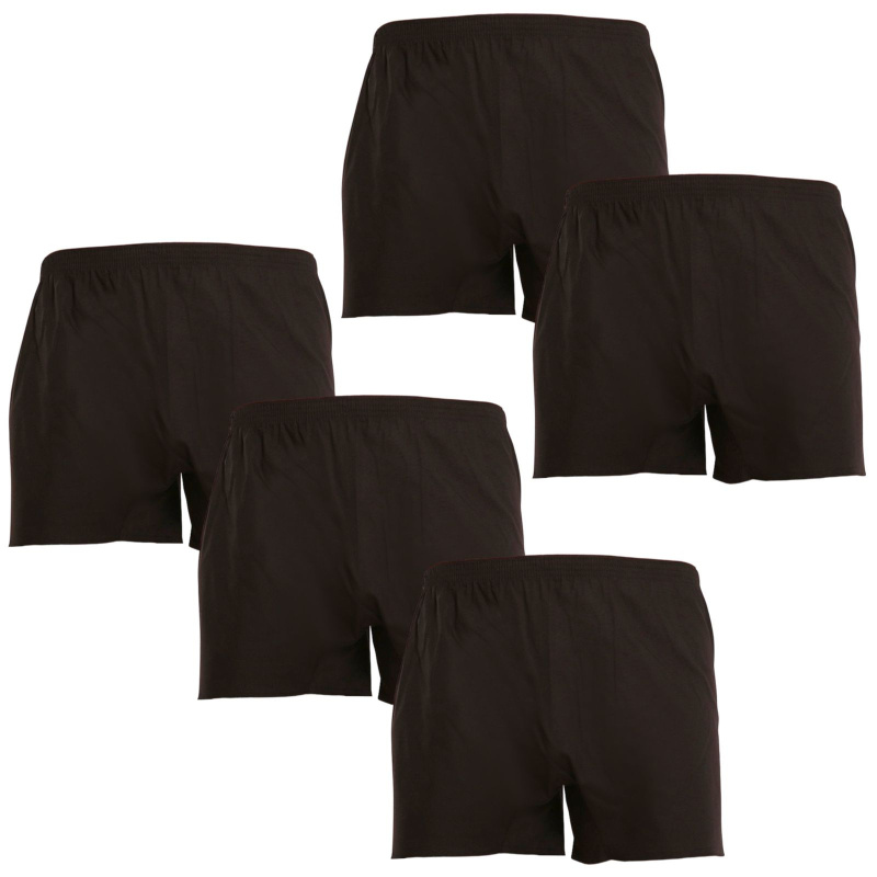 5PACK pánské trenky Nedeto černé (5NDTT001) S, trenýrky