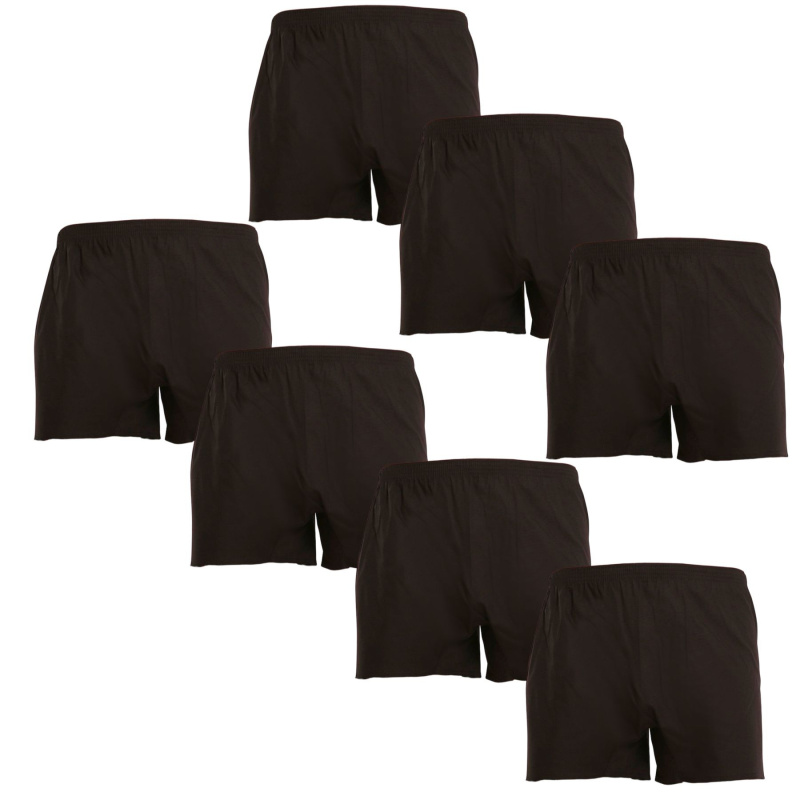 7PACK pánské trenky Nedeto černé (7NDTT001) XL, trenýrky