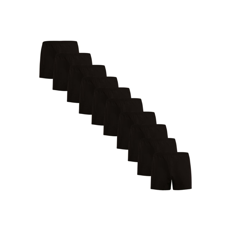 10PACK pánské trenky Nedeto černé (10NDTT001) S, trenýrky