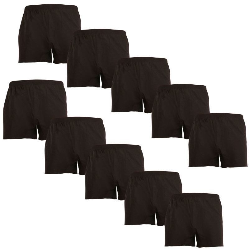 10PACK pánské trenky Nedeto černé (10NDTT001) S, trenýrky