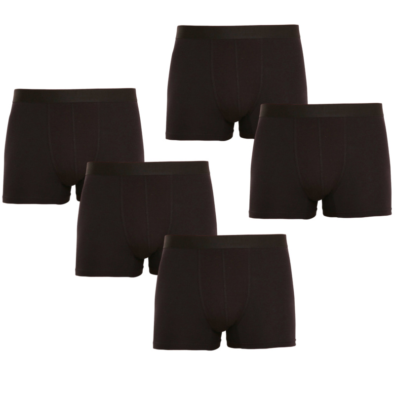 5PACK pánské boxerky Nedeto černé (5NDTB001) XL, trenky / trenýrky