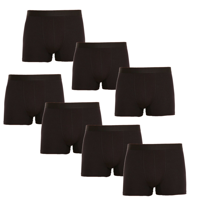 7PACK pánské boxerky Nedeto černé (7NDTB001) L, trenky / trenýrky