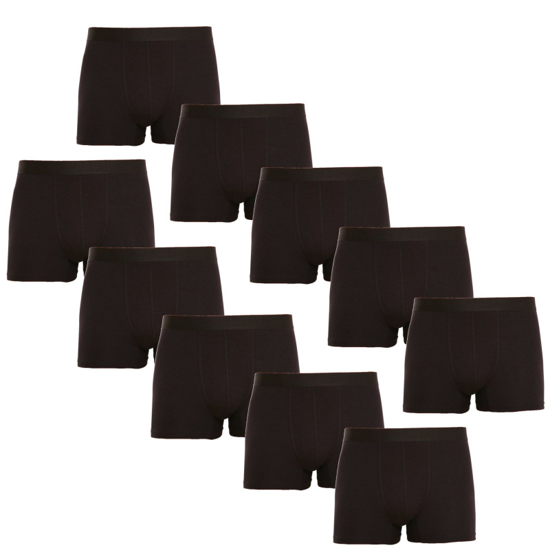 10PACK pánské boxerky Nedeto černé (10NDTB001) M, trenky / trenýrky