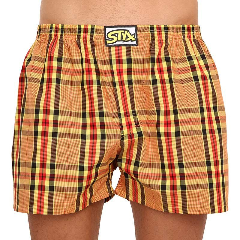 Pánské trenky Styx klasická guma nadrozměr vícebarevné (E921) 3XL, trenýrky
