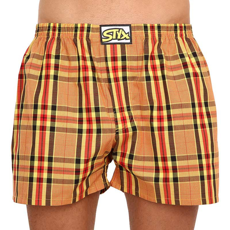 Pánské trenky Styx klasická guma nadrozměr vícebarevné (E921) 3XL, trenýrky