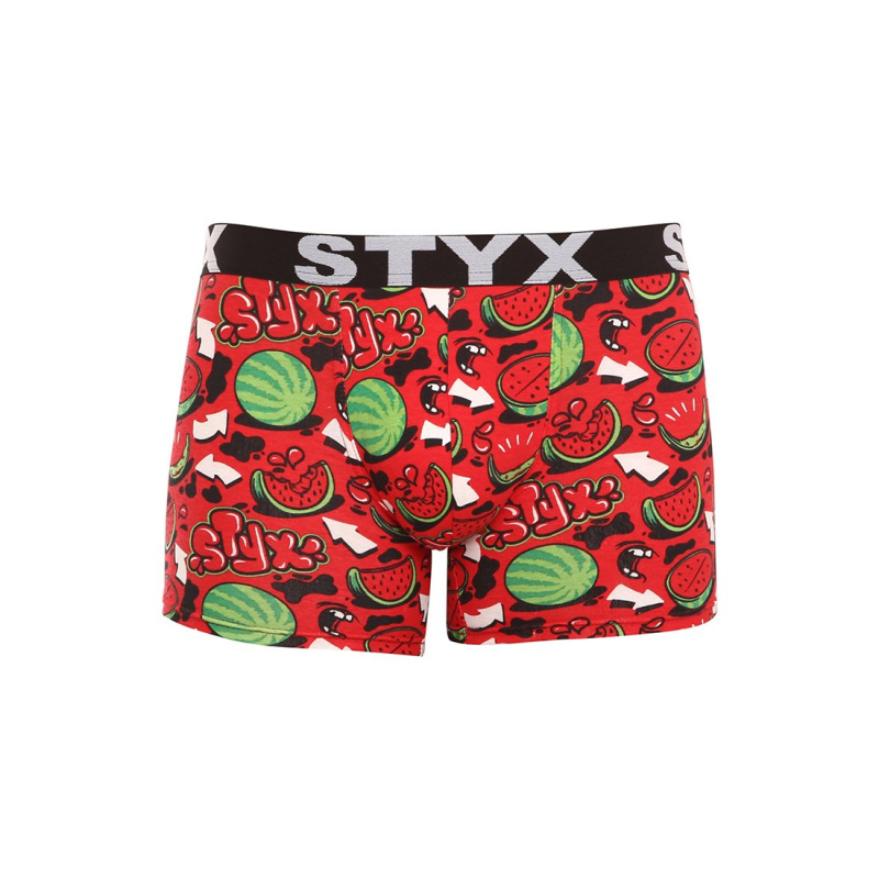 Pánské boxerky Styx long art sportovní guma melouny (U1459) XXL, trenky / trenýrky