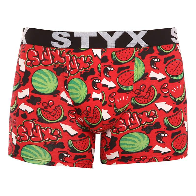 Pánské boxerky Styx long art sportovní guma melouny (U1459) XXL, trenky / trenýrky
