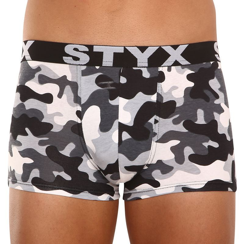Pánské boxerky Styx art sportovní guma nadrozměr maskáč (R1457) 4XL, trenky / trenýrky
