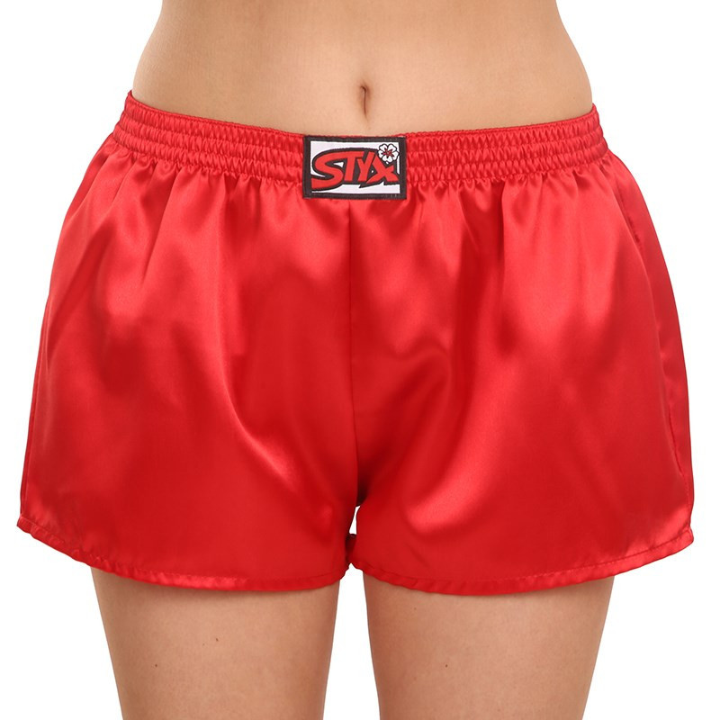 Dámské trenky Styx klasická guma saténové červené (L663) 3XL, trenýrky