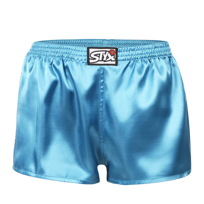 Dámské trenky Styx klasická guma saténové modré (L967) 3XL, trenýrky
