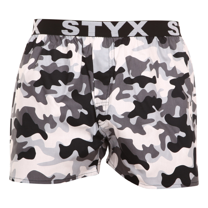 Pánské trenky Styx art sportovní guma maskáč (B1457) L, trenýrky