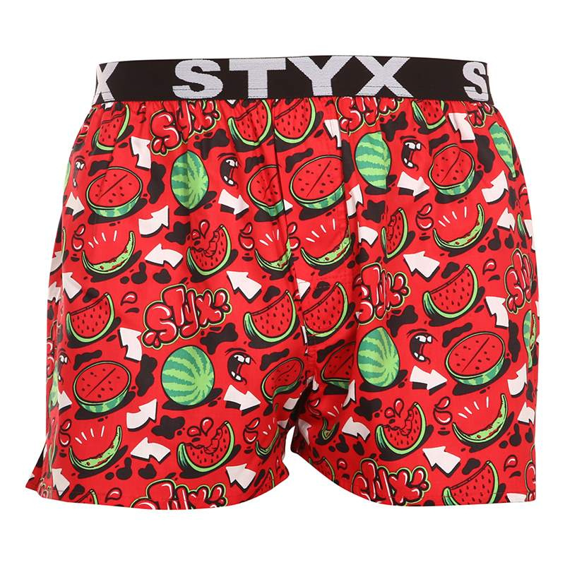 Pánské trenky Styx art sportovní guma melouny (B1459) L, trenýrky