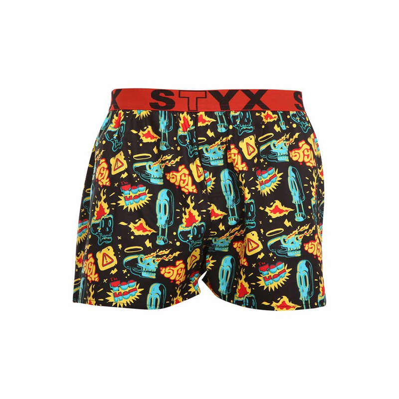 Pánské trenky Styx art sportovní guma toohot (B1458) L, trenýrky