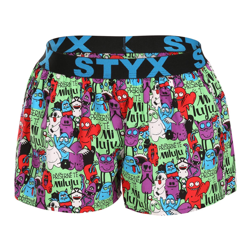 Dámské trenky Styx art sportovní guma příšerky (T1555) M, trenýrky