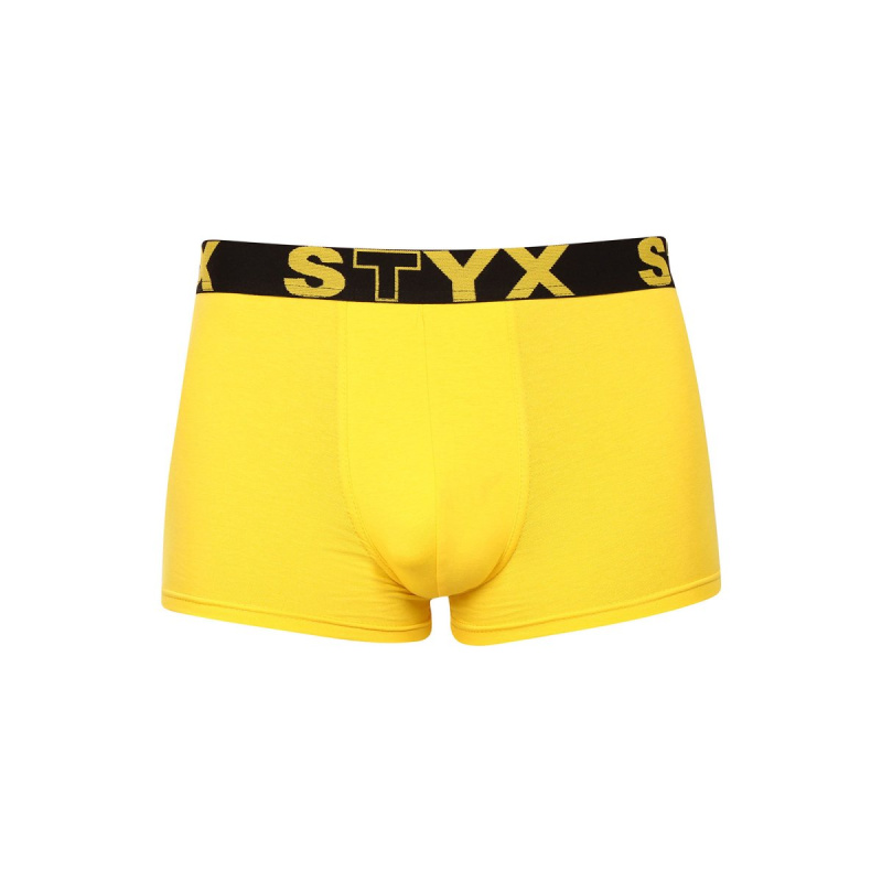Pánské boxerky Styx sportovní guma žluté (G1068) XL, trenky / trenýrky