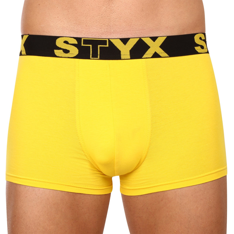 Pánské boxerky Styx sportovní guma žluté (G1068) XL, trenky / trenýrky