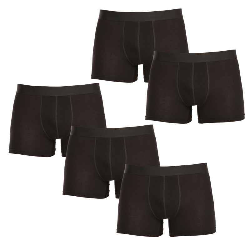 5PACK pánské boxerky Nedeto nadrozměr černé (5NBX001) 7XL, trenky / trenýrky
