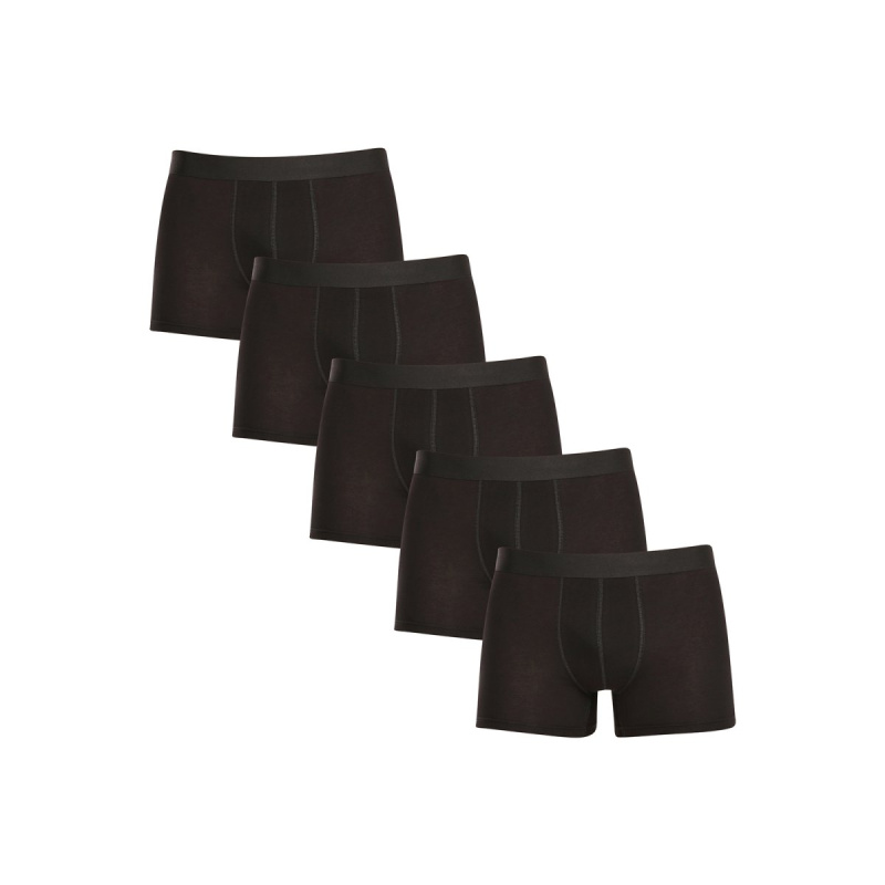 5PACK pánské boxerky Nedeto nadrozměr černé (5NBX001) 8XL, trenky / trenýrky