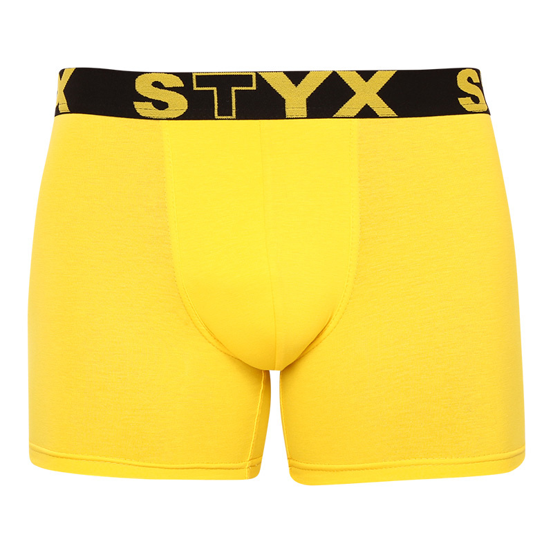 Pánské boxerky Styx long sportovní guma žluté (U1068) S, trenky / trenýrky