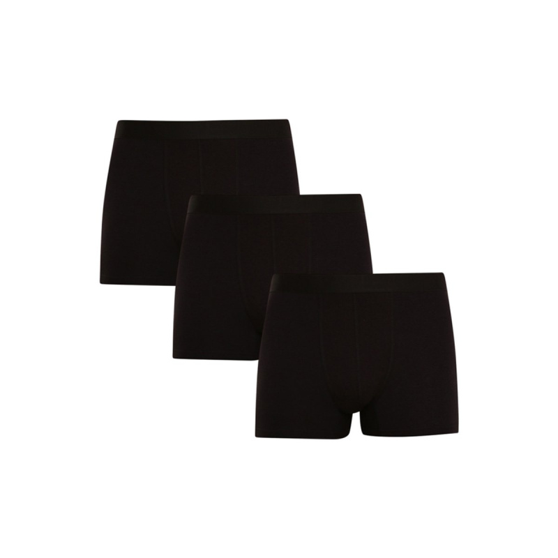 3PACK pánské boxerky Nedeto černé (3NDTB001) 4XL, trenky / trenýrky