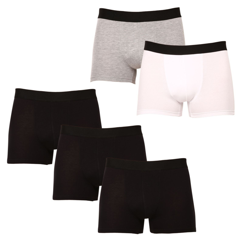 5PACK pánské boxerky Nedeto vícebarevné (5NDTB1002) 4XL, trenky / trenýrky