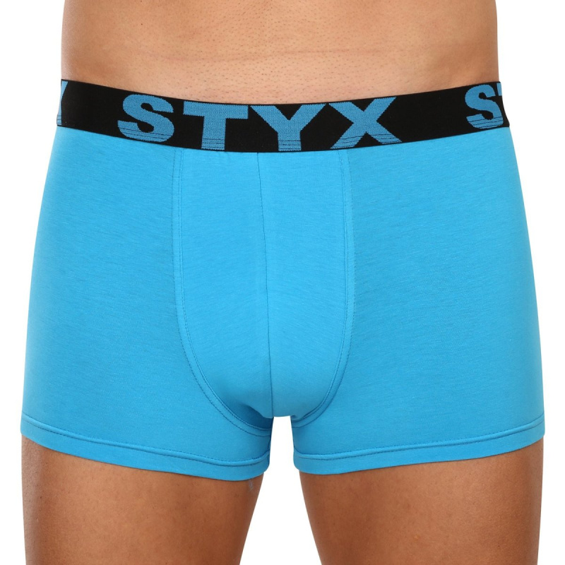 Pánské boxerky Styx sportovní guma nadrozměr světle modré (R1169) 3XL, trenky / trenýrky