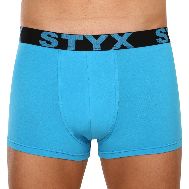 Pánské boxerky Styx sportovní guma nadrozměr světle modré (R1169) 3XL, trenky / trenýrky