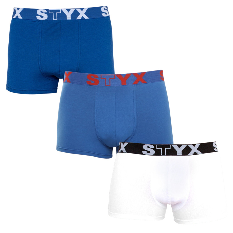 3PACK pánské boxerky Styx sportovní guma nadrozměr vícebarevné (R9676861) 5XL, trenky / trenýrky