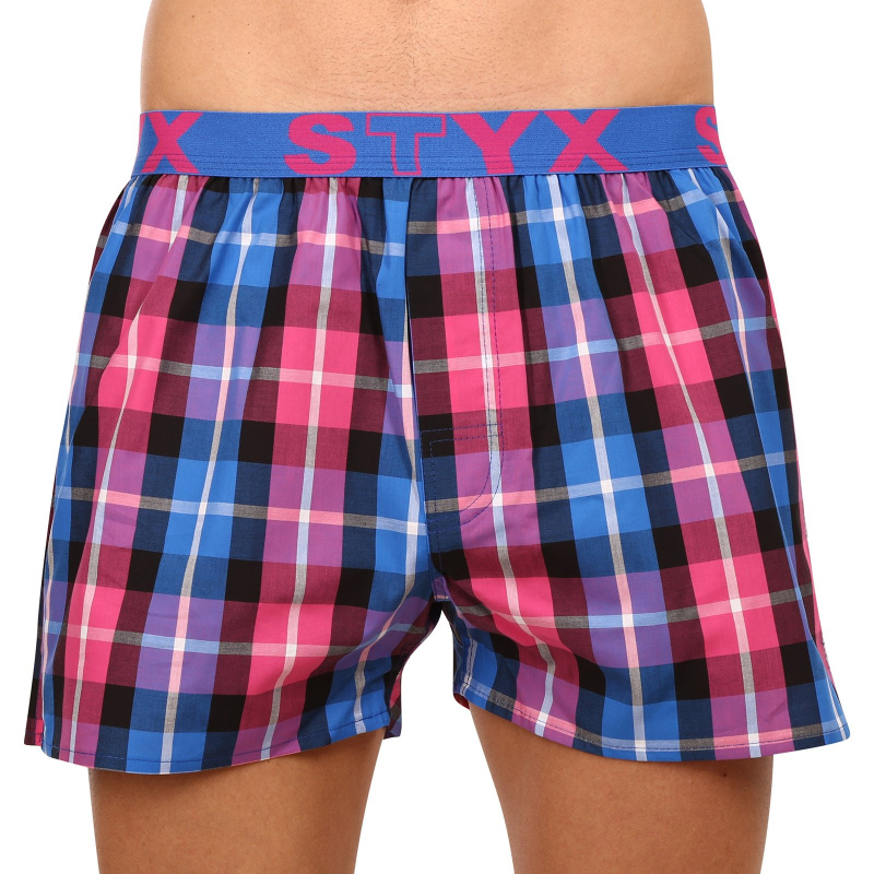 Pánské trenky Styx sportovní guma vícebarevné (B932) XL, trenýrky