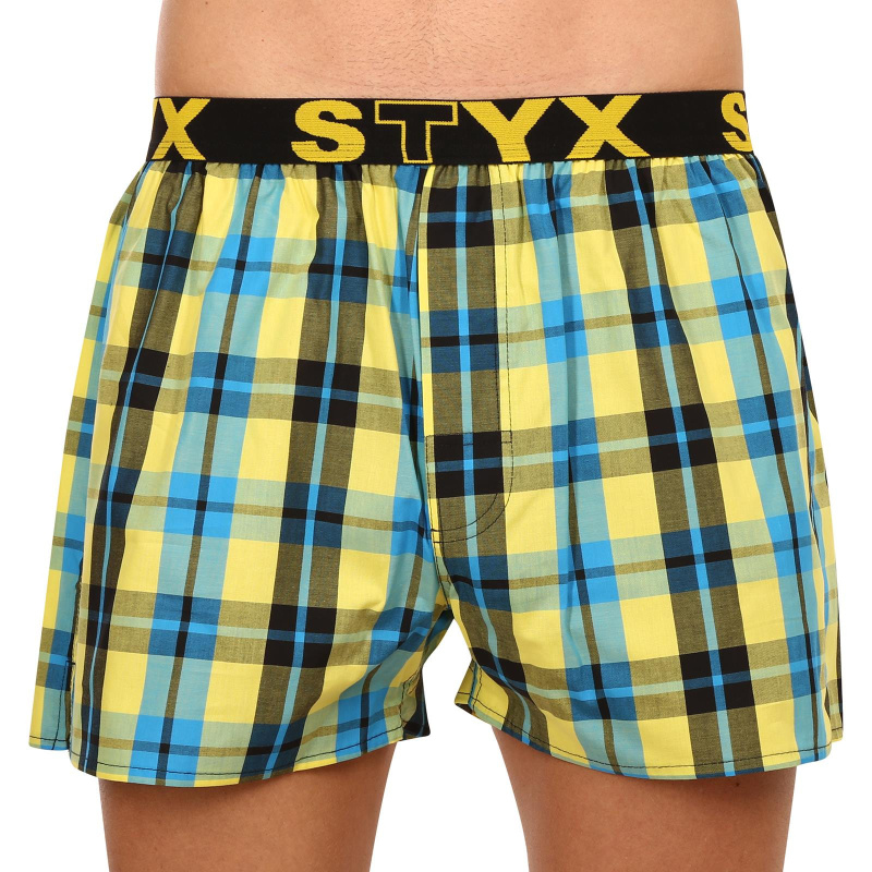 Pánské trenky Styx sportovní guma vícebarevné (B933) XL, trenýrky