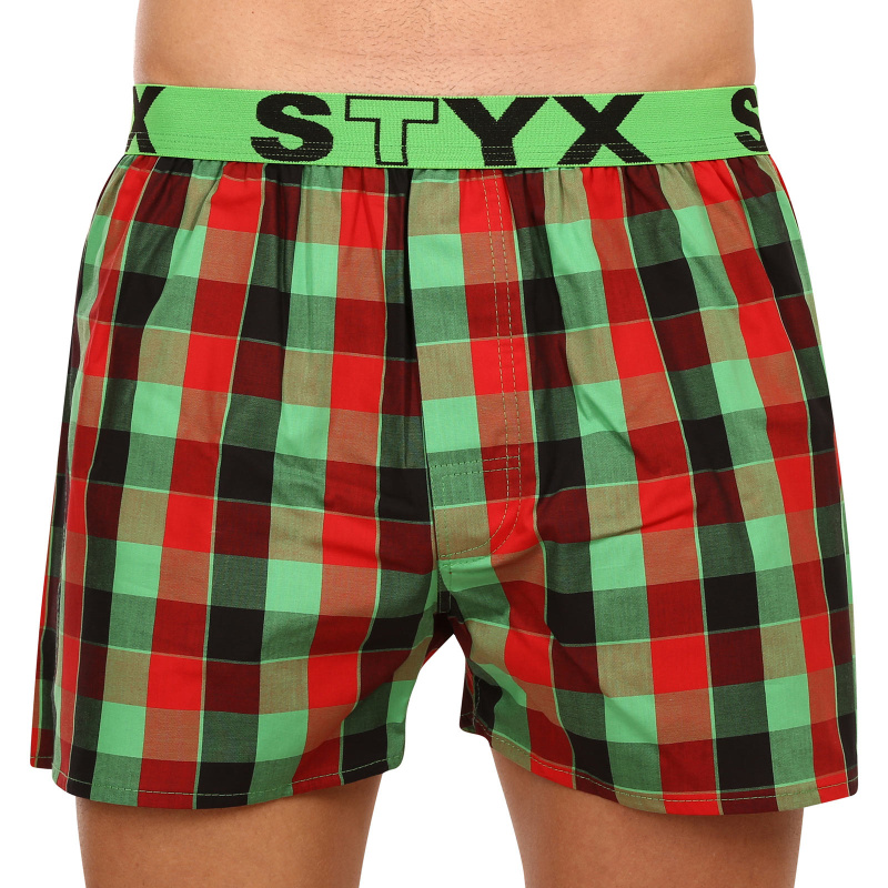 Pánské trenky Styx sportovní guma vícebarevné (B938) XL, trenýrky