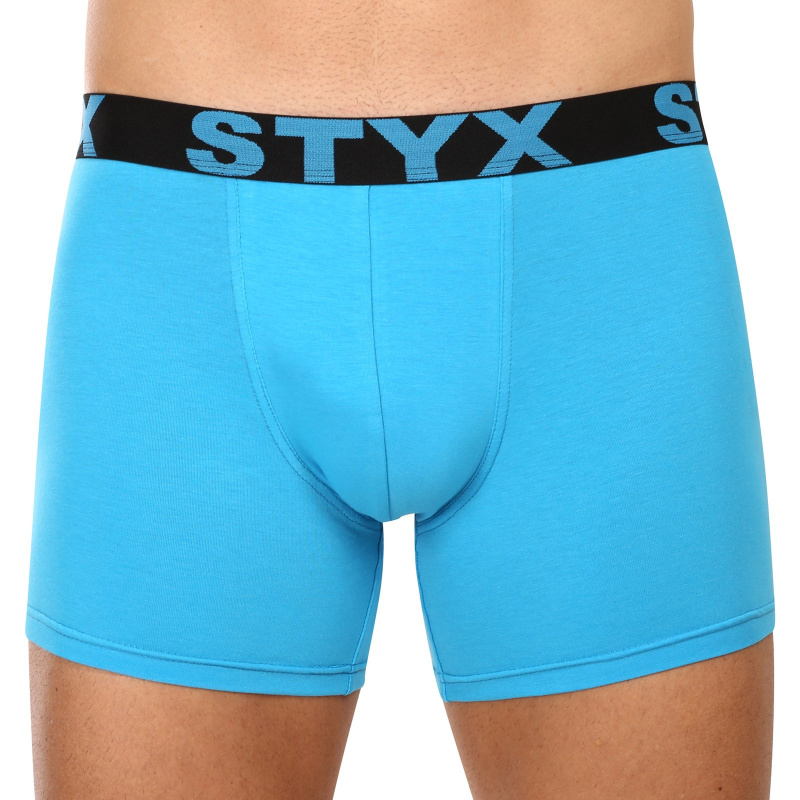 Pánské boxerky Styx long sportovní guma světle modré (U1169) XL, trenky / trenýrky