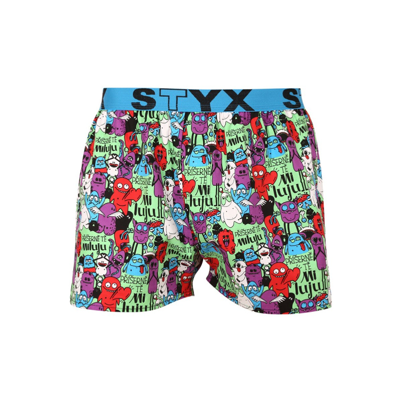 Pánské trenky Styx art sportovní guma příšerky (B1555) XXL, trenýrky