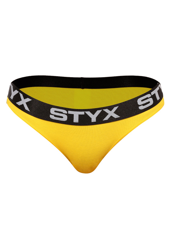 Dámské kalhotky Styx sportovní guma žluté (IK1068) S