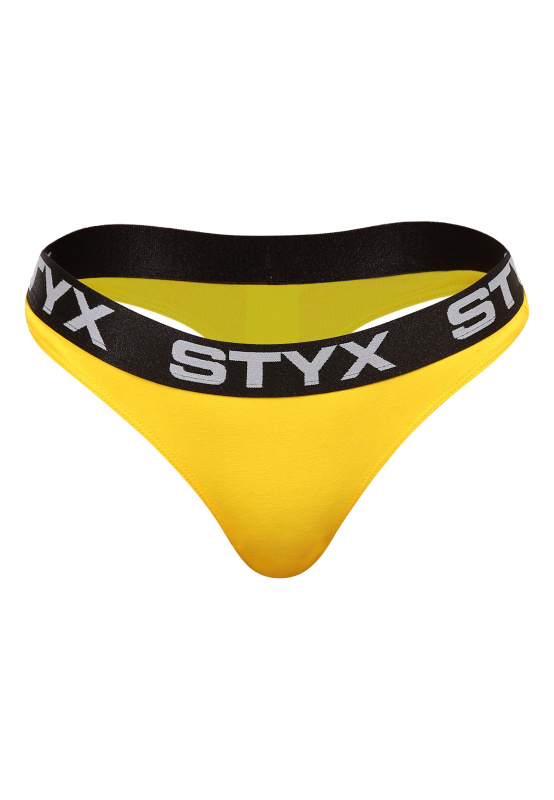 Dámská tanga Styx sportovní guma žlutá (IT1068) S