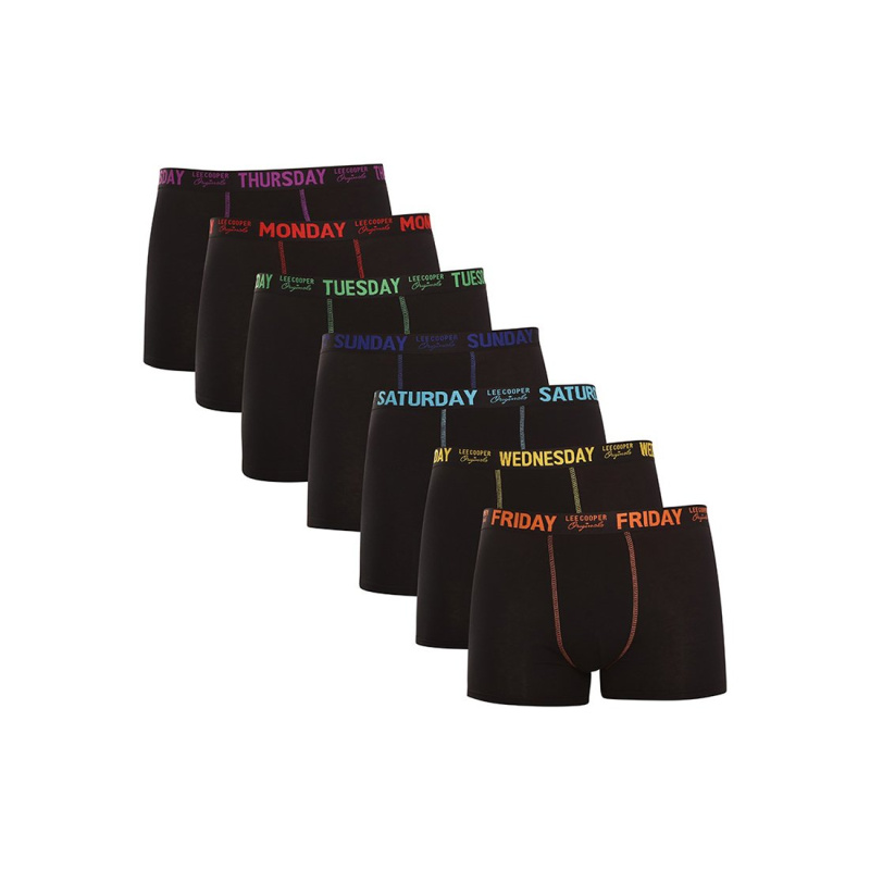 7PACK pánské boxerky Lee Cooper černé (LCUBOX7P0110-1769913) M, trenky / trenýrky