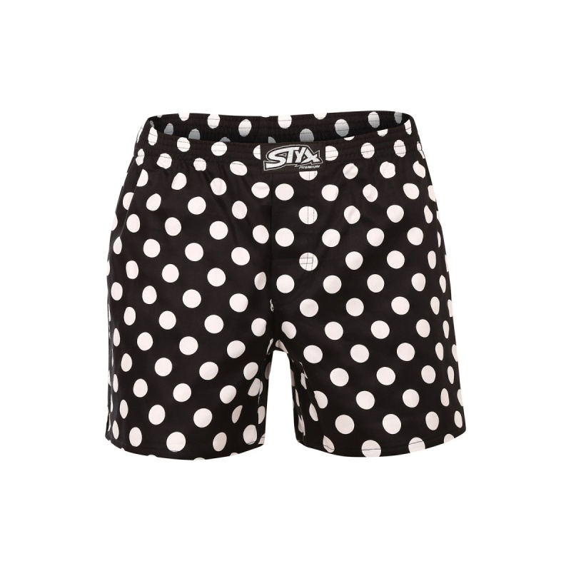 Pánské trenky Styx premium art klasická guma puntíky (AP1055) L, trenýrky