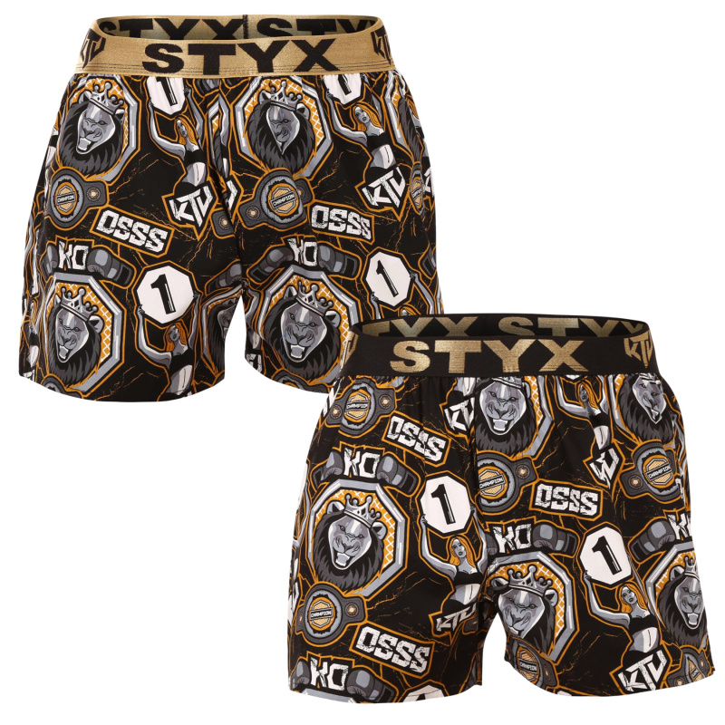 2PACK pánské trenky Styx art / KTV sportovní guma (2BT1655) XXL, trenýrky