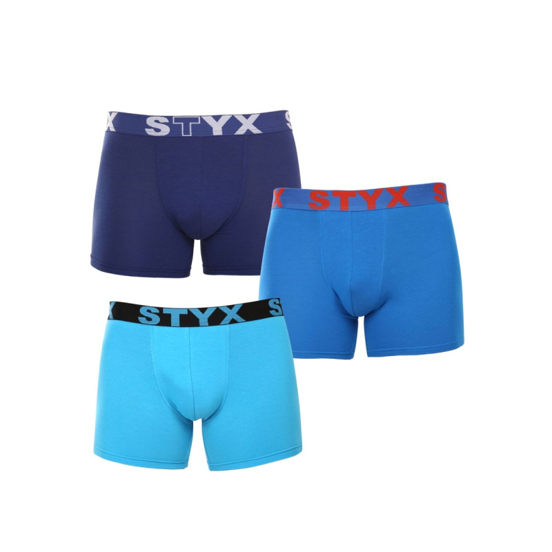 3PACK pánské boxerky Styx long sportovní guma vícebarevné (3U96897) L, trenky / trenýrky