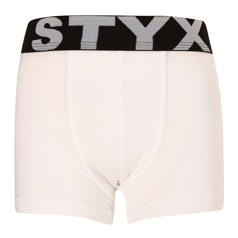 Dětské boxerky Styx sportovní guma bílé (GJ1061) 6-8 let, trenky / trenýrky